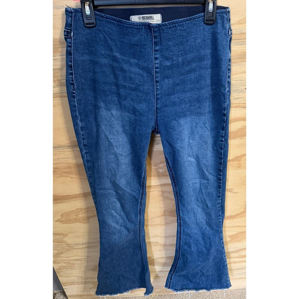 Women's Rock & Roll Denim‎ Bargain Bell Pull On Flare 30x30 Western